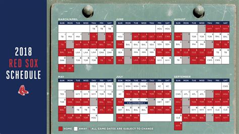 2018 mlb schedule red sox